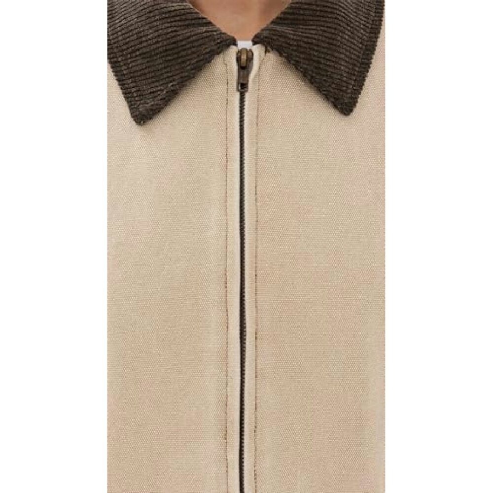 Heavyweight Canvas Barn Jacket with Corduroy Trim & Buckle Tabs - Picture 7 of 7